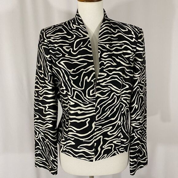 Talbots Animal Print Silk Jacket - Picture 1 of 7